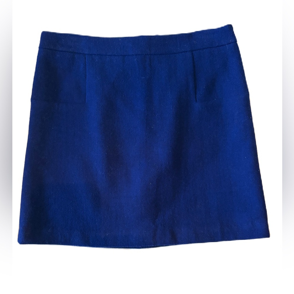Blue Wool Women's Mini Skirt - Size 4
